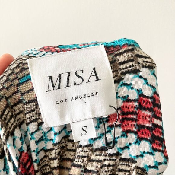 Misa Los Angeles | Teget Twist Front Bell Sleeve Mini Dress Size S - Picture 2 of 6